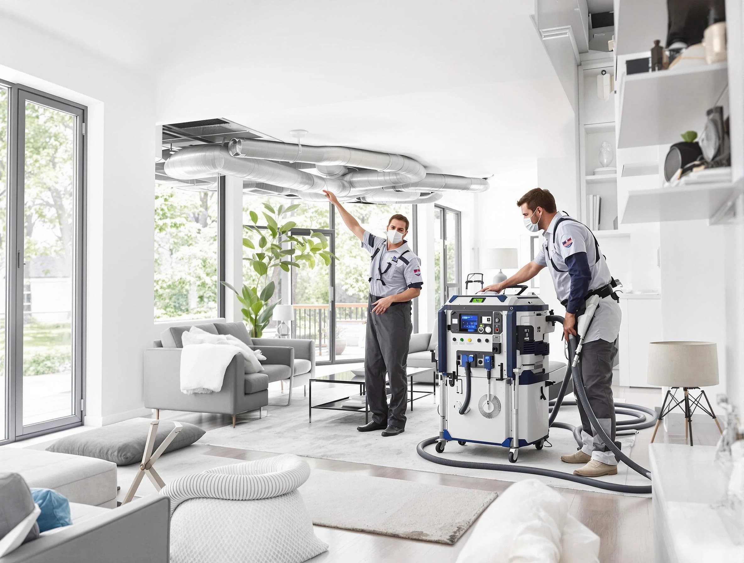 Adams Air Duct Cleaning professional conducting pure air duct cleaning with state-of-the-art equipment in Adams