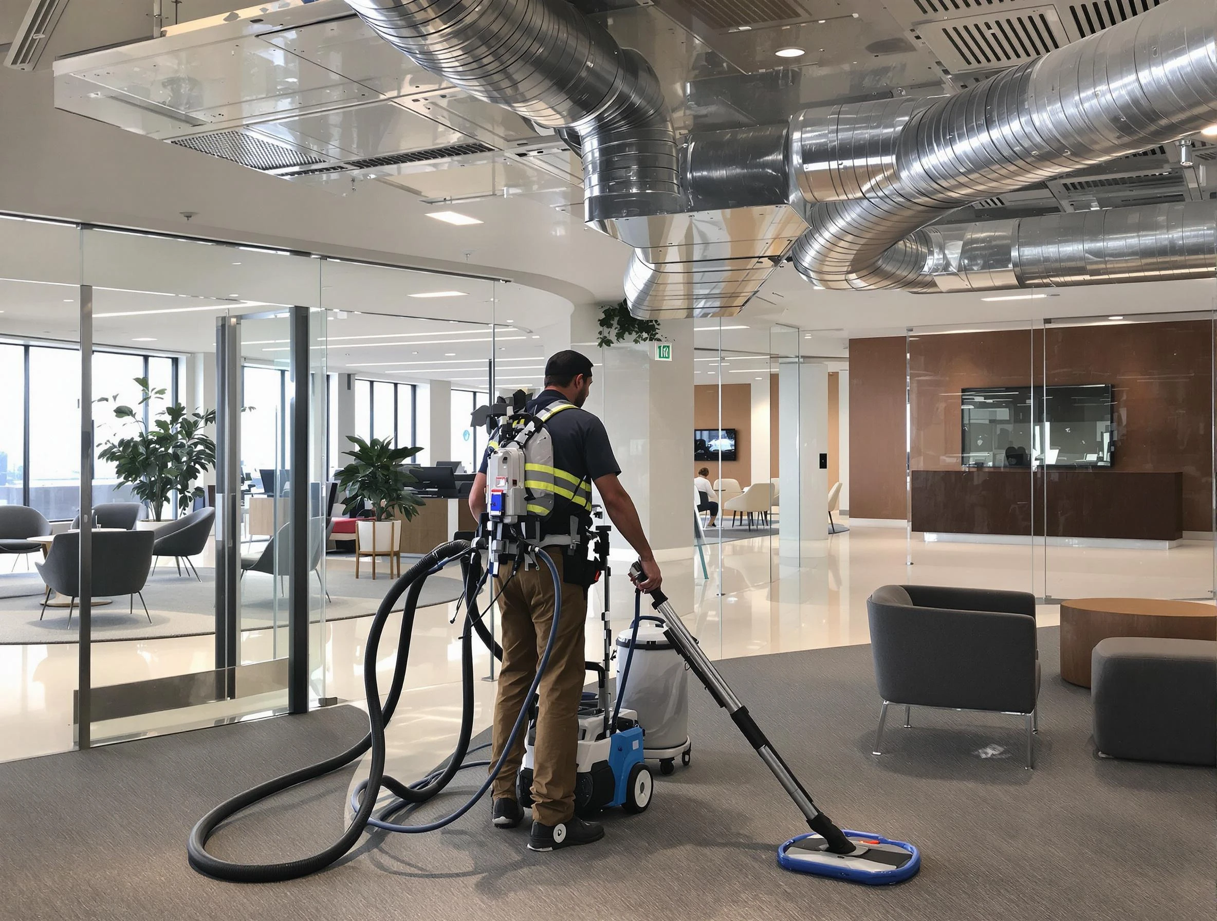 Commercial duct cleaning service by Adams Air Duct Cleaning in Adams