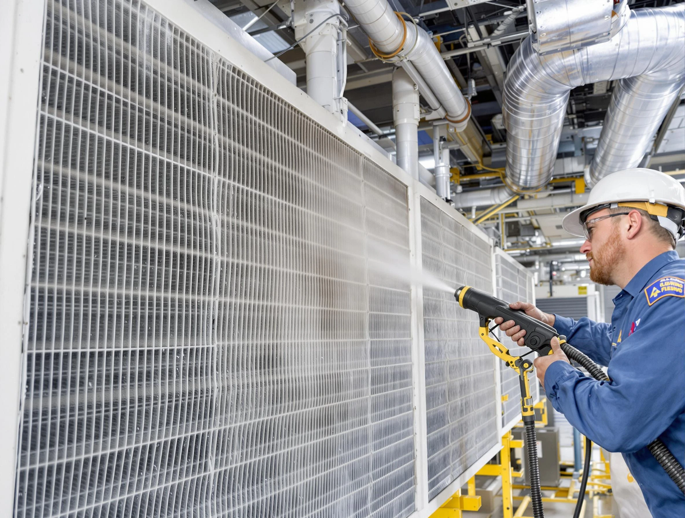 Professional commercial coil cleaning by Adams Air Duct Cleaning in Adams