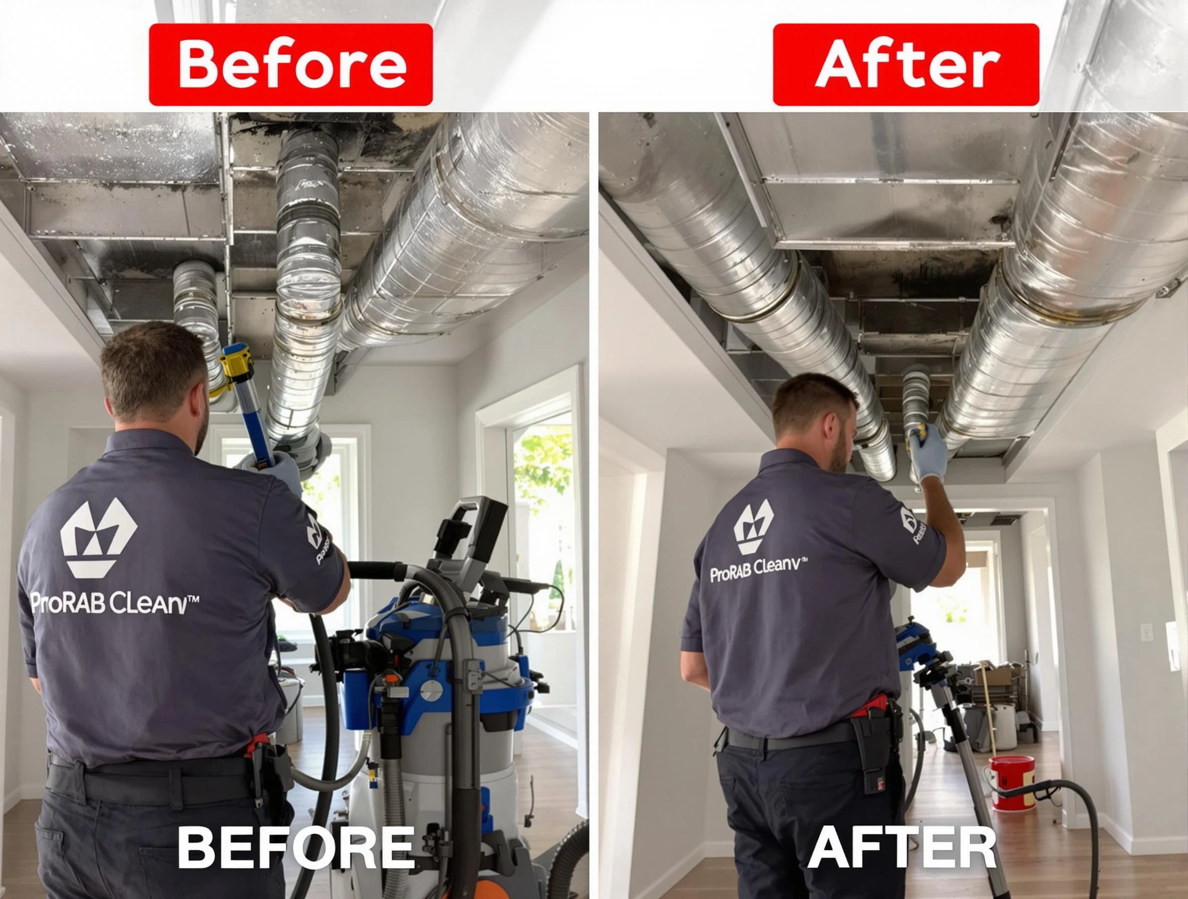 Adams Air Duct Cleaning expert performing thorough residential duct cleaning in a Adams home